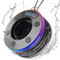 Bluetooth Shower Speaker, Portable Bluetooth Speaker Wireless with Time Display, IPX7 Waterproof Speaker with RGB Lights, Radio, Mini Speaker with Suction Cup for Bathroom, Party,Travel,Outdoor, Black