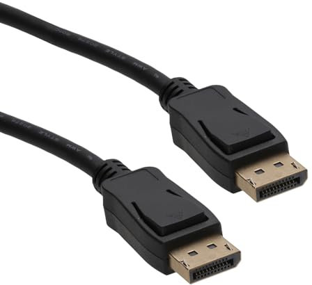 kenable DisplayPort 1.4 Cable High-Speed 8K60Hz 4K120Hz Dynamic HDR Gold Plugs 2m Black
