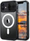 DOMAVER Cover Magnetica per iPhone 12/12 Pro 6,1 Pollici,Chiaro,Protezione Fotocamera con Finestrino Scorrevole,Sottile Leggero,Antiurto Antiscivolo AntiGraffio,Custodia iPhone 12/12 Pro, Nero
