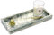 Plateau de Salle de Bain Plateau Marbre Naturel Luxueux Polyvalent Plateaux Décoratif pour Cosmétiques, Plans de Travail, Cuisine, Clés, Café, Parfum, Bijoux (Texture Verte, 30 x 13 x 3 cm)