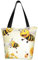 KCGSDEGV Wiederverwendbare Einkaufstasche, Motiv: Flying Bees, Honig, leicht, mit Reißverschluss, Schultertasche für Shopping, Strand, Arbeit, Schule, Schwarz , Einheitsgröße