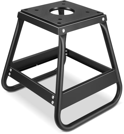 DNA Motoring Universal Motorcycle Dirt Bike Stand 1000lbs Capacity Dirtbike Panel Stand Heavy Duty Dirtbike Maintenance Motorcycle Box Stand Black TOOLS-00779