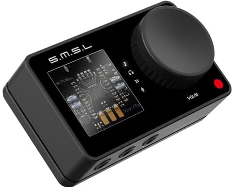 SMSL Nano ONE Pro, scheda audio esterna Hi-Fi DSP, suono surround virtuale 7.1, per Windows/Mac/telefono/Live Stream/giochi, uscita cuffie da 3,5 mm, ingresso microfono, plug and play, senza driver