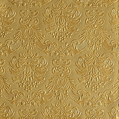 Ambiente Servietten Dinner/Party ca. 40x40 Elegance Gold - Hochzeit - Taufe Geprägt - Ideal Als Geschenk