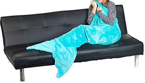 Wilson Gabor Meerjungfrauendecke: Weiche Meerjungfrau-Decke mit Flosse für Erwachsene, 180 x 70 cm, grün (Meerjungfrau Kuscheldecke, Schwanzflossendecke, Schwimm)
