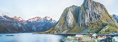 hansepuzzle 44239 - Fjord in Norwegen Puzzle 1000 Teile - Natur mit hochwertiger Aufbewahrung: Kartonbox und wiederverschließbarem Beutel - Format 90 × 31,7 cm
