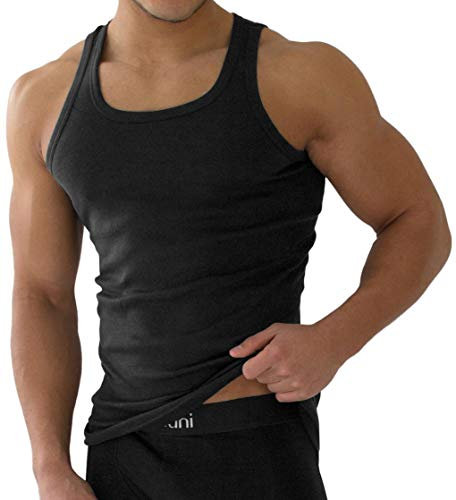 normani 4 x Classics Herren Tank Top Slimfit Rundhals 100% gekaemmte Baumwolle - HighestStandard - Einlaufvorbehandelt Größe 10=XXL