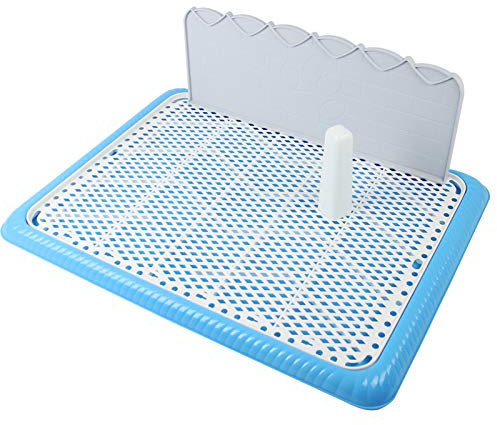 NINGVONG Pequeño Aseo Mediano y Grande para Perros Aseo para Perros Perro para Interiores y Exteriores Inodoro antidesbordamiento, Grande, Azul