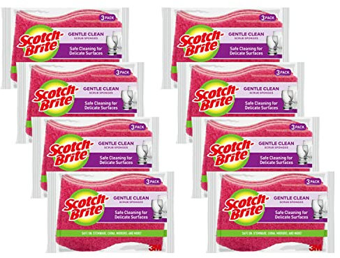 Scotch-Brite Spugna, multicolore, 3 pezzi (confezione da 8)
