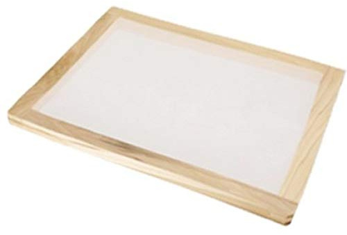 CPL Fabbrika Siebdruckrahmen für A3-Design, 90 Fäden, weißes Polyester, Rahmen aus Holz, gespannt