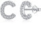 Buchstabe Ohrringe Silber 925, Initiale C Kleine Ohrringe für Mädchen Damen Geburtstag