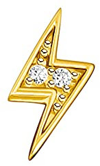 Thomas Sabo Einzel Ohrstecker Blitz vergoldetes Silber H2217-414-14