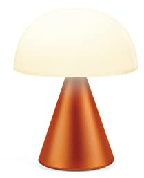 Lexon MINA L Wiederaufladbare kabellose LED-Tischleuchte, 9 Lichtfarben mit Dimmer, Touch und wiederaufladbar, bis zu 24 Stunden Akkulaufzeit - Orange