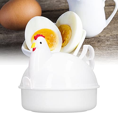 Microwave Boiler,Microwave Egg Boiler for 4 Eggs,Chicken Shaped Poachers Boiled Egg Cooker Microwave Hardboiled Egg Maker 4 Egg Egg Boiler Steamer Chicken Shape Egg Poacher for Home Kitchen