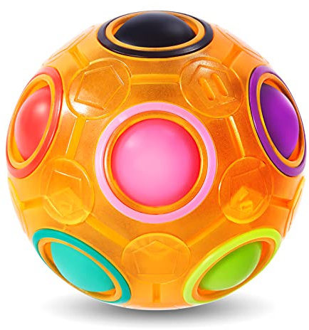 Vdealen Magic Rainbow Puzzle Ball- Fidget Ball 3D Puzzle Game Brain Teaser Toy for Boys- Birthday Party Easter Christmas Stocking Fillers Gift Toy for Kids Teens Adults
