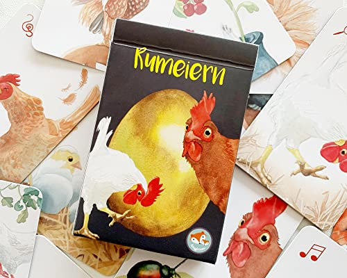 TinyFoxes Kartenspiel Rumeiern - lustiges Kartenspiel als Ostergeschenk - handgezeichnet von Kristin Franke