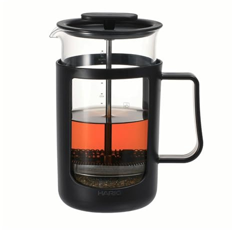 HARIO CPU-4-B CafePress U-Presse, hitzebeständiges Glas, praktisches Fassungsvermögen, 600 ml, Schwarz