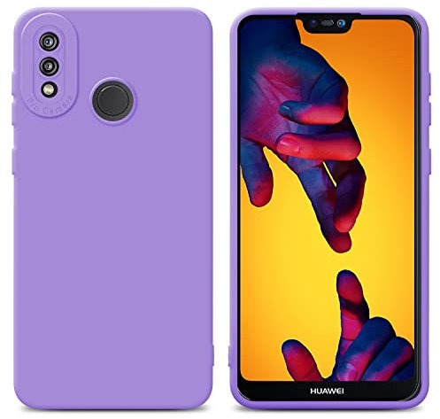 Cadorabo Hülle kompatibel mit Huawei P20 LITE 2018 NOVA 3E Schutzhülle TPU Silikon Case Liquid Design mit Kameraschutz Slim Kratzfest Gummi Case Hülle für Huawei P20 LITE 2018 NOVA 3E in Lila
