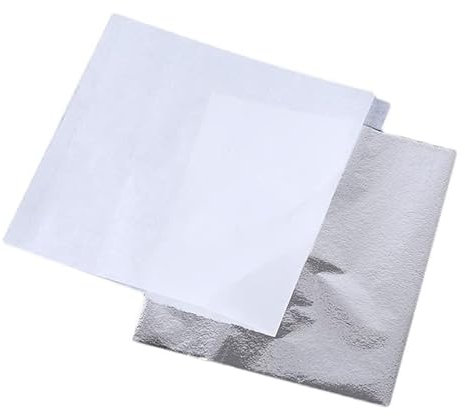 WEIDU 100 Stück 24 Karat Blattgold, essbare Goldfolienblätter für Lebensmittel, Kuchen, Dekoration, Kunst, Handwerk, Papier, Zuhause, echte Goldfolie, Vergoldung