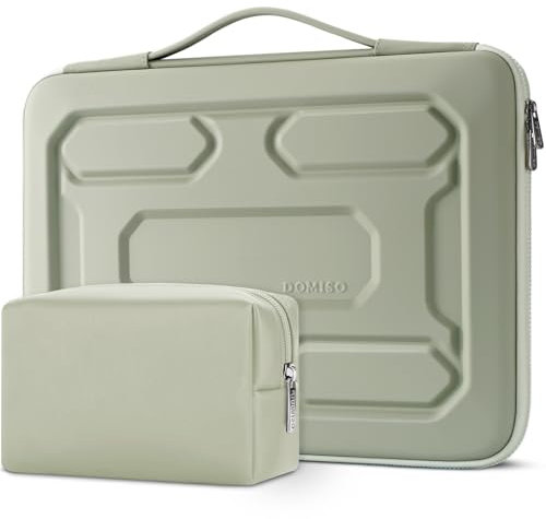 DOMISO 17 pouces Housse pour ordinateur portable avec poignée Etui de protection EVA étanche antichoc pour ordinateurs portables 17.3MSI GS73VR Stealth Pro/LG Gram 17/ROG Strix GL702VS, Menthe Verte