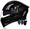 Motorradhelm Motorrad Klapphelm Für Männer Und Frauen Mit Doppelscheib Vollgesichts Motorrad Rennhelm DOT/ECE-Zugelassener Moped Street Racing Motocross Helm 12,XXL:63-64CM