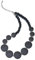 COOLSTEELANDBEYOND Schwarz Holz Kreis Scheibe Wulst Kette Halsband Choker Halskette Anhänger, Abendkleid Bankette Einzigartige