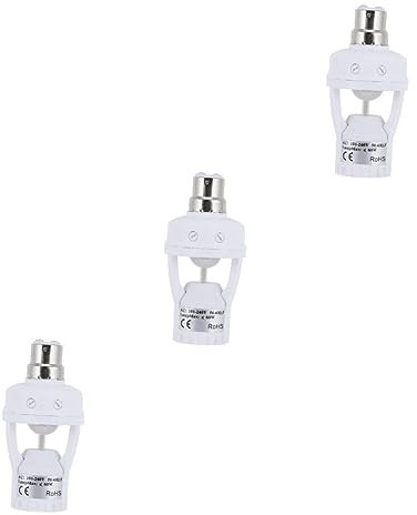 DOITOOL 3 Stk B22 Induktion Lampen Halter Glühbirnen-steckdosenadapter Lampenadapter Glühbirnenfassung Bewegungsaktivierte Lichtsteckdose Adapter Für Glühbirnen Schrauben E27 Lampenfassung