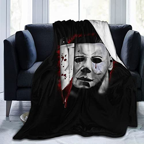 Horrorfilm-Überwurfdecke, 152,4 x 127,7 cm, ultraweiche Micro-Fleece-Decke, weiche, gemütliche Decken für Bett, Couch, Bett, Sofa, Wohnzimmer