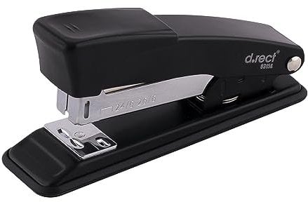 D.RECT 315A Metalltacker 30 Blatt Heftgerät Bürotacker Industrietacker Tischtacker Heftgerät für Büro Bürotacker Schwarz