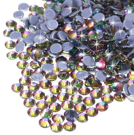 sourcing map 1440 Pcs Rhinestones Flatback Crystal Glass Gems for Crafts Clothes DIY Decoration(SS20 4.8mm,Bright White)