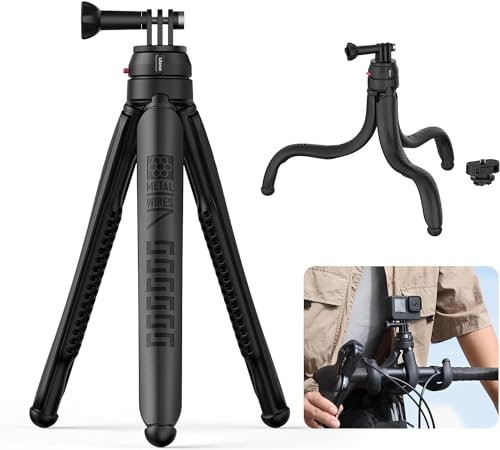 ULANZI Stativ für DJI Insta360 Mini Stativ für Action Cam, Quick Release Flexible Stativ mit 360°-Panorama, Leicht Tragbar Vlog Reisestativ für Fahrrad Motorrad【ULANZI Go Quick II-Serie】