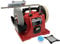 LUMBER JACK Wet Stone Sharpener System 200mm with Leather Honing Wheel, Electric Grinding & Polishing Tool 180W Whetstone