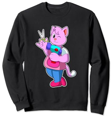 Gato Peluquero Tijeras Secador de pelo Sudadera