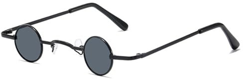 WENGU Runde Steampunk Sonnenbrille Hippie Brille Kleine Runde Sonnenbrille Gothic Sonnenbrille Vintage Sonnenbrille Rund Metallrahmen Runde Steampunk Sonnenbrille