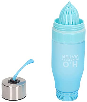 Dilwe Obst-Ei-Flasche, Obst-Ei-Quetscher, Obst-Ei, Wasserflasche, Stilvolle, Auslaufsichere Obst-Wasserflasche für Outdoor-Aktivitäten, Sport-Wasserflaschen (Blue