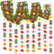 WEDNOK Tiki Hängende Banner 270x30cm Hawaii Deckendakoration Aloha Party Deko Luau Partygirlande Tiki Totem Partyzubehör für Sommerparty Tropical Moana Hawaiian Luau Party