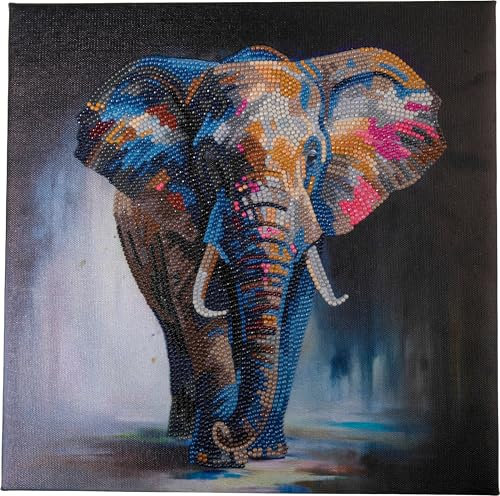 Craft Buddy Diamond Painting Crystal Art Kit 30x30cm Mosaik Bastelset mit funkelnden Effekten egetische Stilrichtung Kristallmalerei Majestic Elephant
