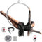 PRMTYUP Komplettes Aerial Hoop-Set, Aerial Hoop-Set, Air Hoop, Professioneller Zirkus Fitness Aerial Hoop-Set, FüR Fitness, Auftritte Aerial Dancing Yoga-Training,Silber,Diameter 90cm