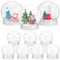 Housoutil DIY-Schneekugeln, 10 Stück Weihnachten DIY Schneekugel, 150 Ml Transparent Wie Wiederverwendbar Kunststoff-Schneekugeln Set Mit Schraubverschluss, Leere Schneekugeln