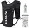 INOXTO Sac d'hydratation léger 5L,adapté à la randonnée en Plein air,Marathon, compétition Cycliste, Gilet d'hydratation d'alpinisme,Hommes et Femmes (Noir et Blanc Sac à Eau de 1,5 L, Normes)