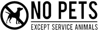 Keine Haustiere erlaubt Store Business Pet Zeichen Wand Aufkleber Vinyl Aufkleber Service Tiere außer Angebote Modern-XL-42x142cm-Black