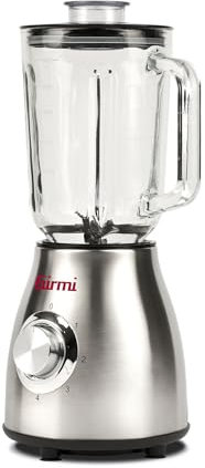 Girmi FR92 Frullatore Frantuma Ghiaccio, bicchiere in vetro da 1,5 L, corpo INOX, 6 lame, 650 Watt, 4 velocità + Pulse