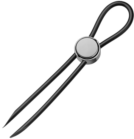 Verstellbarer Penisring aus Silikon,Cock-Ring dehnbar Penisringe Penis Lock Seil Bondage String Penisring mit Perlen Verstellbare für Männer und Paare Sex-Spielzeug für Penis (Metallschnalle)