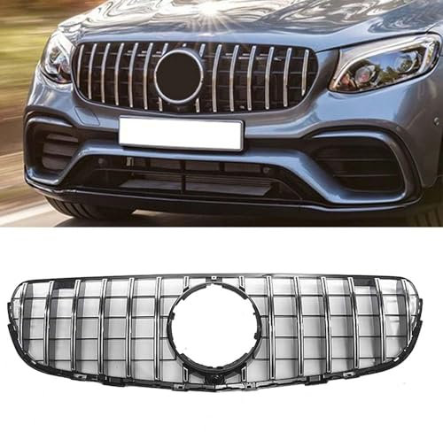 HEANANZZRS Kühlergrill, für Mercedes Benz GLC W/X253 GLC250 GLC300 GLC350 2015-2019 Nieren Kühlergrill Streifen Ersatz Racing Frontstoßstangengitter Auto Styling