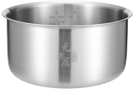 WHDEKGD Stainless Steel Rice Cooker Inner Pot Compatible For Xiaomi C1 Rice Cooker Inner Pot 304 Uncoated Rice Cooker Core MDFBD02ACM(3L)