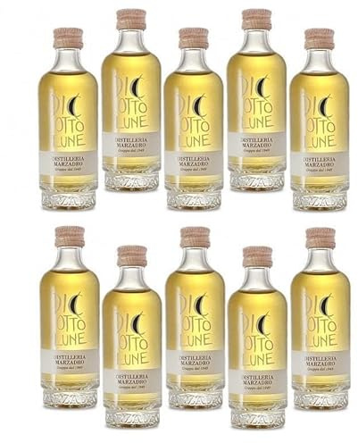 DISTILLERIA MARZADRO GRAPPA LE DICIOTTO LUNE MIGNON MINIATURE 5 CL 10 BOTTIGLIETTE