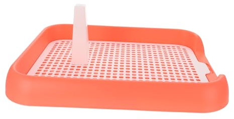 DINHEAROM Inodoro para Perros Interior con Diseño De Columna Simula Hábito Natural Rejilla Fácil De Limpiar Compacto y Material PP Duradero para Entrenamiento Mascotas