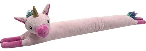 A2Z Zugluftstopper mit Tiergesicht, 78 cm, Zugluftstopper für Tür und Fenster, Zugluftstopper Einhorn