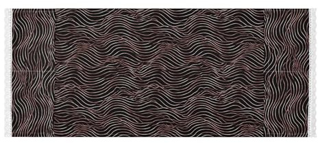 lace edge Washer Dryer Top Cover with side bag reusable Washing Machine Top Protector Mat Rose Gold Wave Black Fits Most Washers or Dryers 51.2x22in