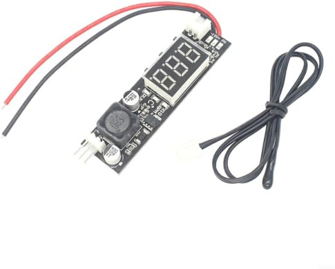 Lüfter-Temperaturregler DC12V mit Digitalanzeige für 0,2-2A, präzise Spannungsregelung und geräuscharmer Betrieb, automatischer Abschaltmodus bei Kälte, inkl. 3 (Large black dots)